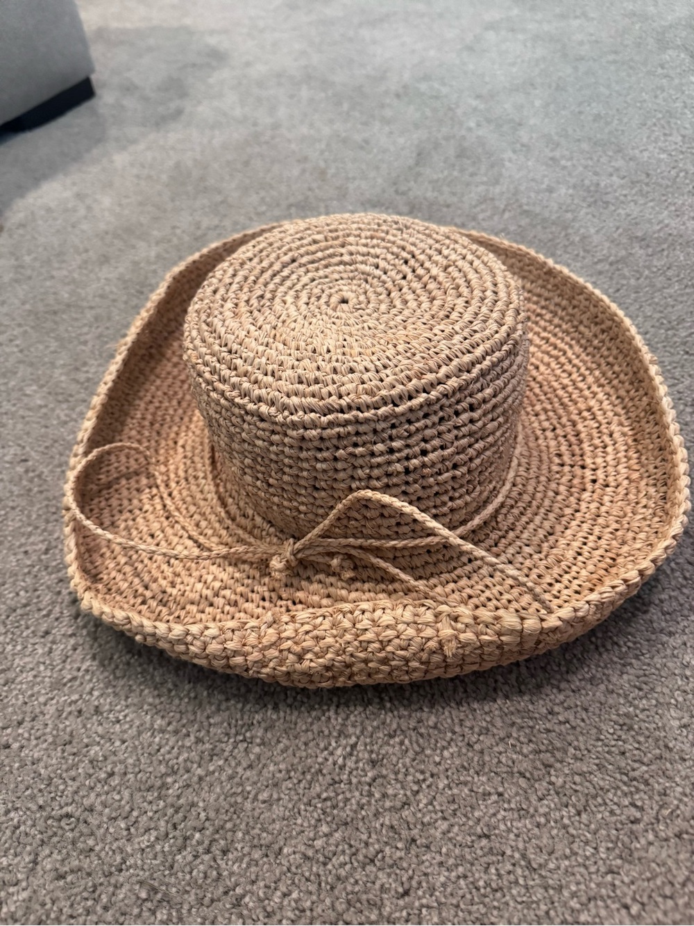 Scala Collection Rolled Brim Raffia Woven Straw Natural Sun Hat One Size